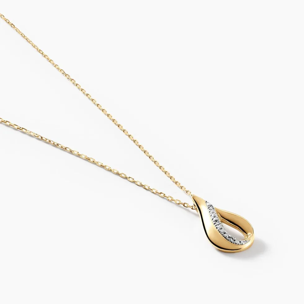 Collier Goccie Or Jaune Diamant