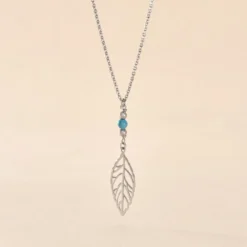 Collier Grethel Argent Blanc Turquoise
