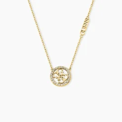 Collier Guess Life In 4G Acier Jaune Oxyde De Zirconium