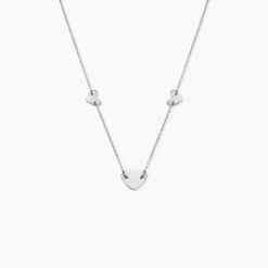 Collier Hearten Argent Blanc