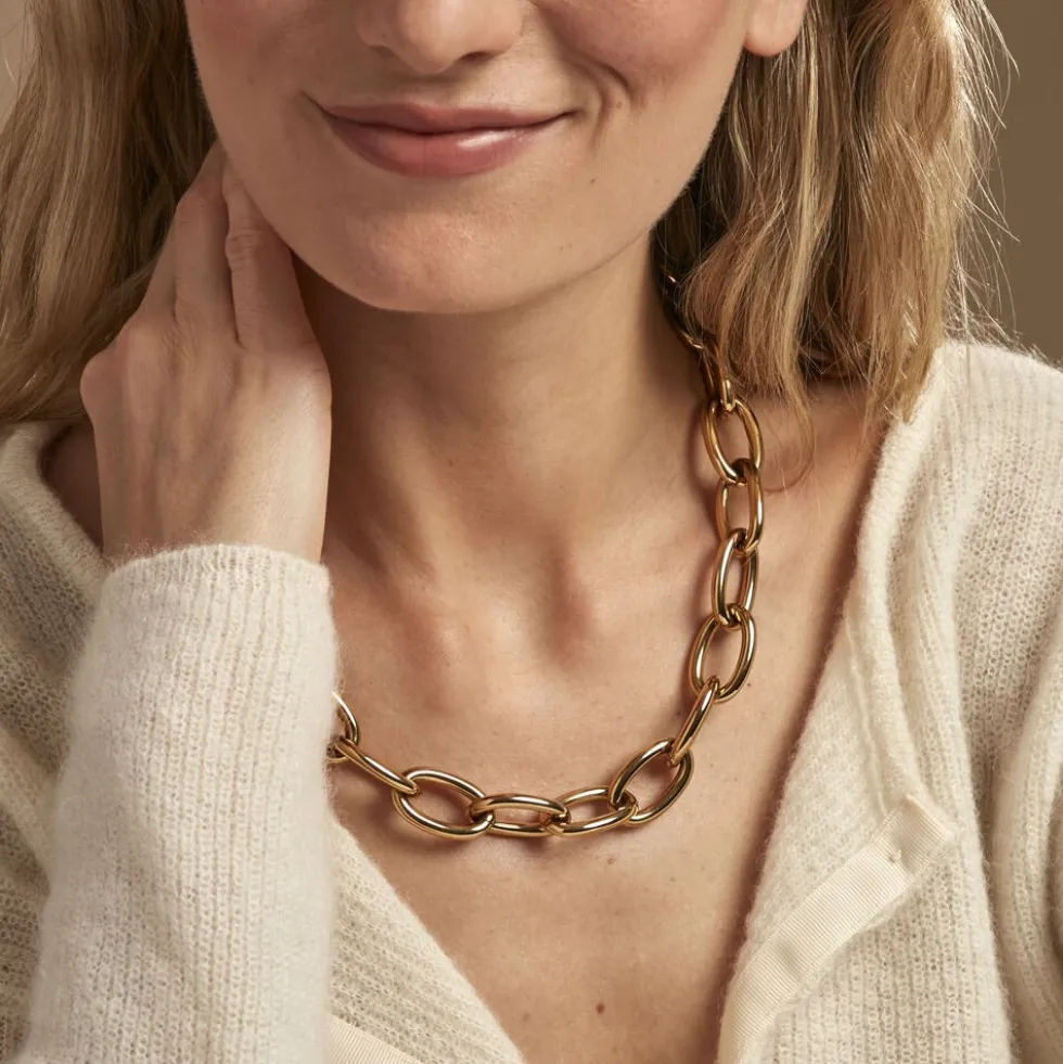 Collier Hennie Acier Doré