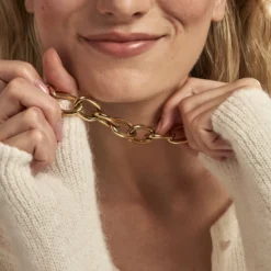 Collier Hennie Acier Doré