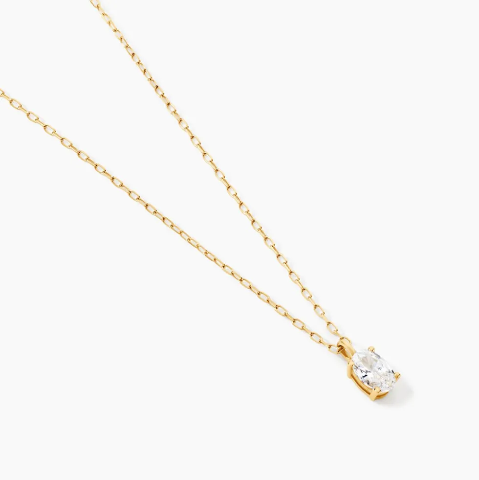 Collier Husam Or Jaune Oxyde De Zirconium