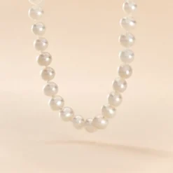 Collier Ikbal Or Jaune Perle De Culture