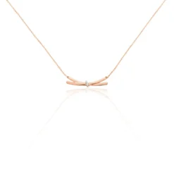 Collier Ilvia Or Rose Diamant