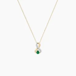Collier Iolo Or Jaune Emeraude