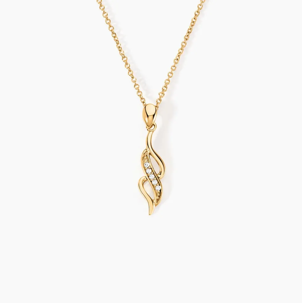 Collier Ishaae Plaqué Or Jaune Oxyde De Zirconium