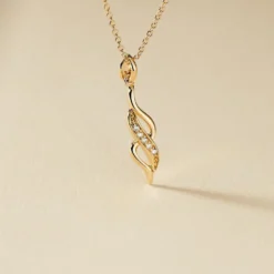 Collier Ishaae Plaqué Or Jaune Oxyde De Zirconium