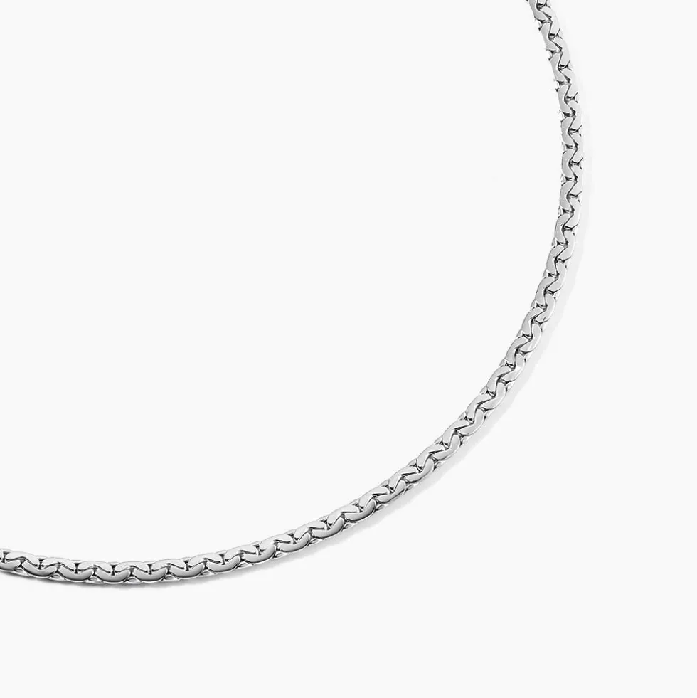 Collier Ivy Maille Haricot Or Blanc