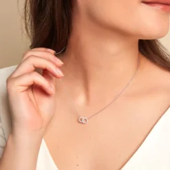 Collier Iwa Argent Blanc Oxyde De Zirconium