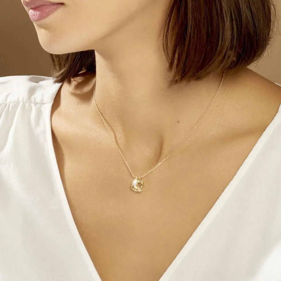Collier Iwaki Plaqué Or Jaune Oxyde De Zirconium