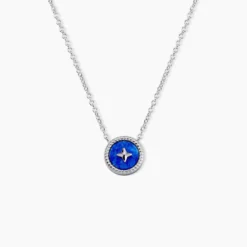 Collier Izarra Argent Blanc Lapis Lazuli