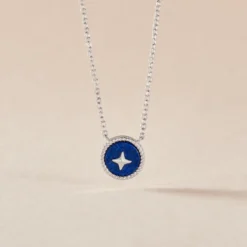 Collier Izarra Argent Blanc Lapis Lazuli