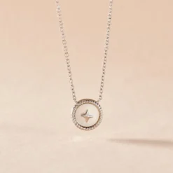 Collier Izarra Argent Blanc Nacre