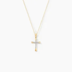 Collier Jamil Croix Or Jaune Diamant