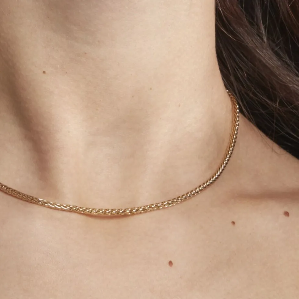 Collier Jany Maille Palmier Or Jaune
