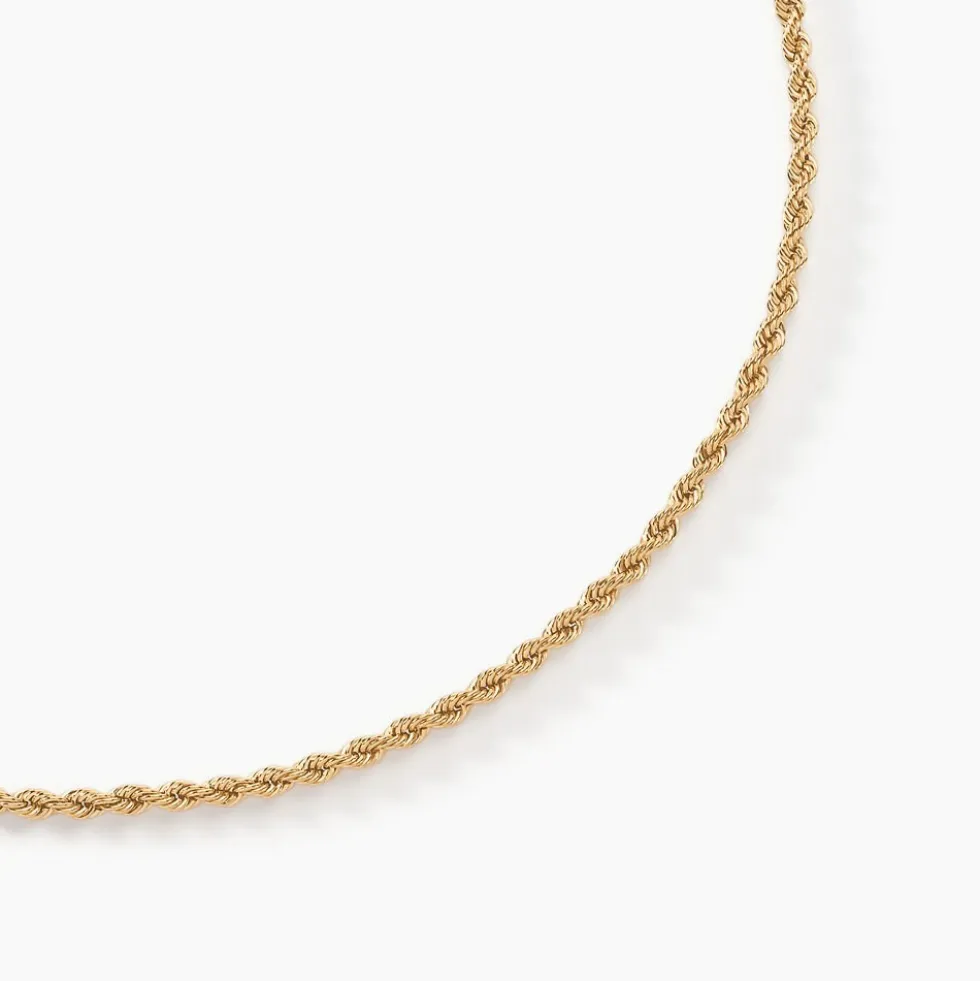 Collier Jerry Maille Corde Or Jaune