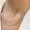 Collier Jerry Maille Corde Or Blanc