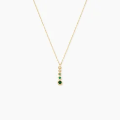 Collier Josephine Or Jaune Emeraude