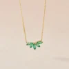 Collier Josslyn Or Jaune Emeraude