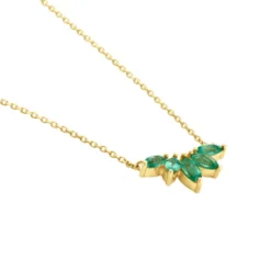 Collier Josslyn Or Jaune Emeraude