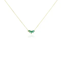 Collier Josslyn Or Jaune Emeraude