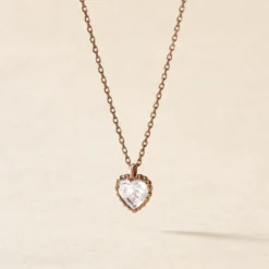 Collier Kadidjatou Or Rose Oxyde De Zirconium