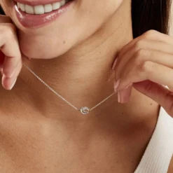 Collier Kaelya Argent Blanc