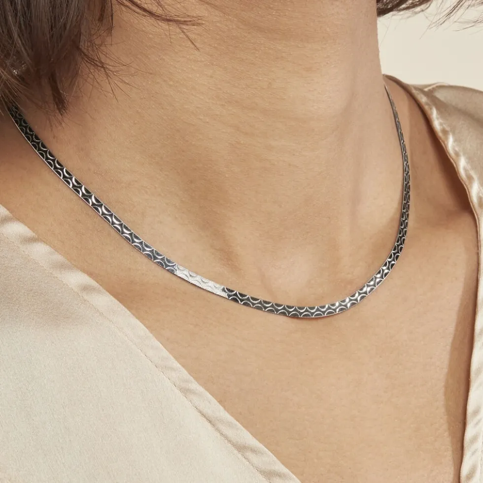 Collier Kalyane Argent Bicolore