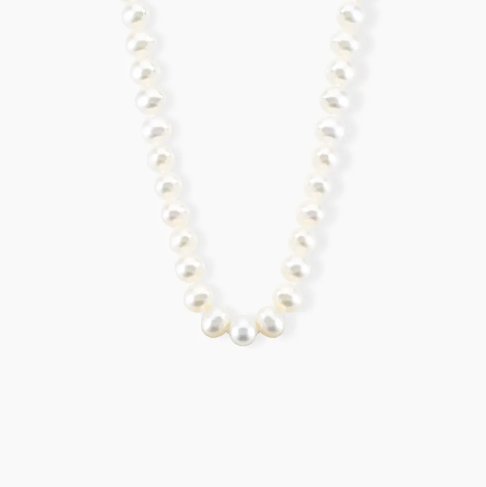 Collier Kanwal Or Jaune Perle De Culture