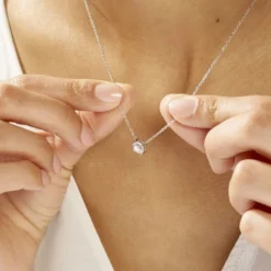 Collier Kariane Argent Blanc Oxyde De Zirconium