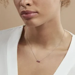 Collier Kasey Argent Blanc Oxyde De Zirconium