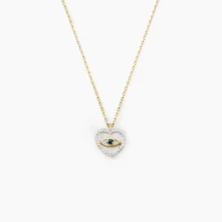 Collier Katriona Or Jaune Topaze Oxyde De Zirconium