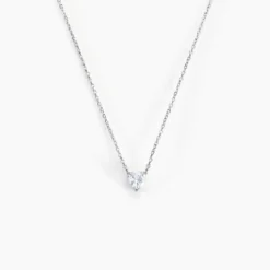 Collier Kelvyn Argent Blanc Oxyde De Zirconium