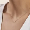 Collier Klothilda Or Jaune Oxyde De Zirconium