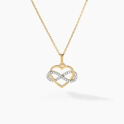 Collier Lachina Or Bicolore Oxyde De Zirconium