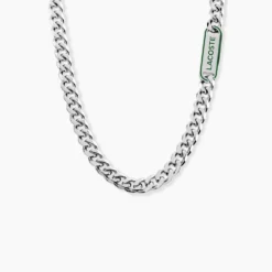 Collier Lacoste District Acier Blanc