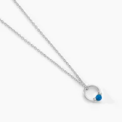 Collier Laelle Argent Blanc Turquoise