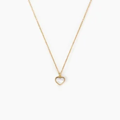 Collier L'amour Coloré Or Jaune Nacre