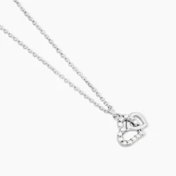 Collier Laugane Argent Blanc Oxyde De Zirconium