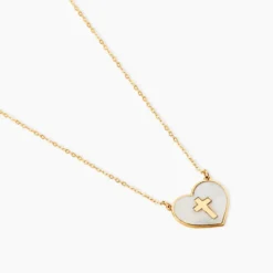 Collier Lawrie Or Jaune Nacre