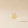 Collier Leana Pastille Gravable Or Jaune