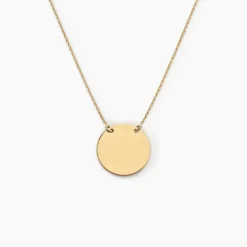 Collier Leana Pastille Gravable Or Jaune