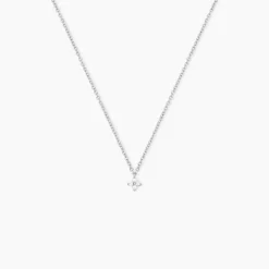 Collier Leonce Argent Blanc Oxyde De Zirconium
