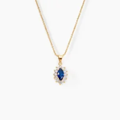 Collier Lisea Plaqué Or Jaune Verre Et Oxyde De Zirconium
