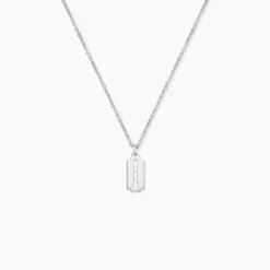 Collier Loan Argent Blanc