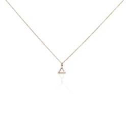 Collier Lorena Argent Rose Oxyde De Zirconium