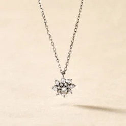 Collier Lorraine Argent Blanc Oxyde De Zirconium