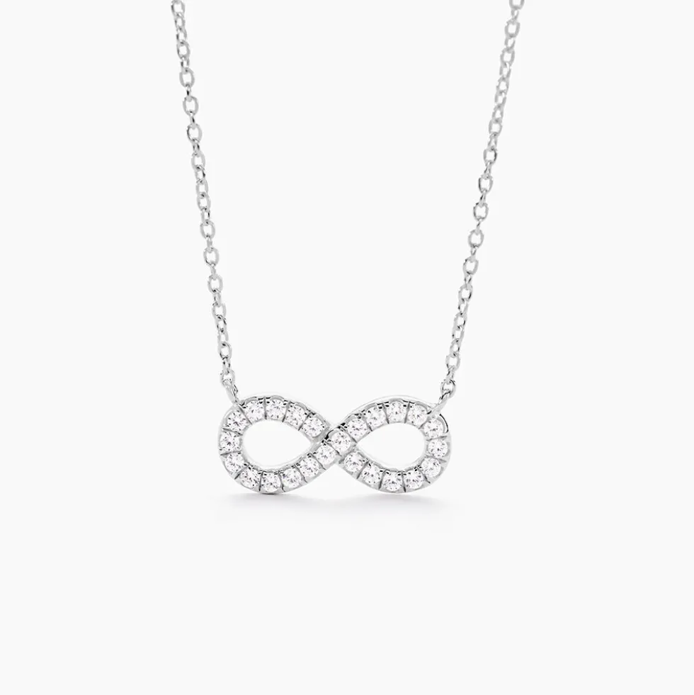 Collier Lou Argent Blanc Oxyde De Zirconium