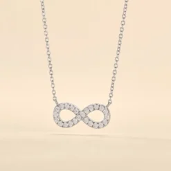 Collier Lou Argent Blanc Oxyde De Zirconium